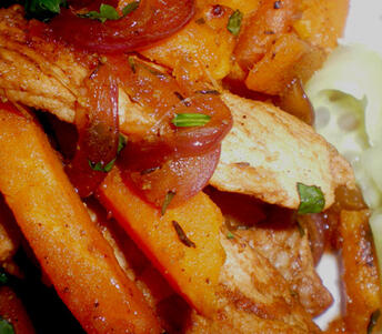 stir fried pork and pudding 