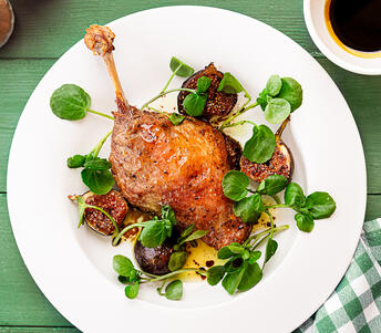 cooked duck confit
