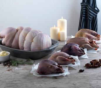 6 bird ready to be roasted