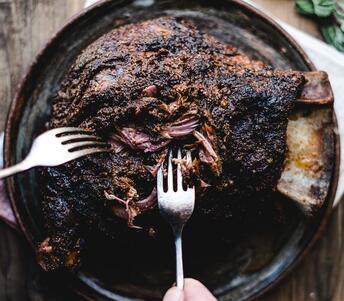 lamb shoulder cooked