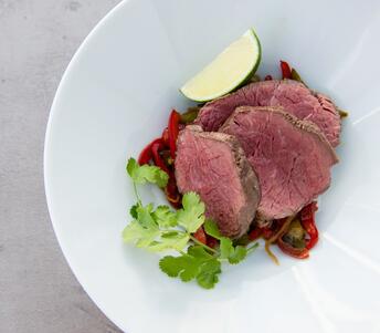 cooked beef medallion 