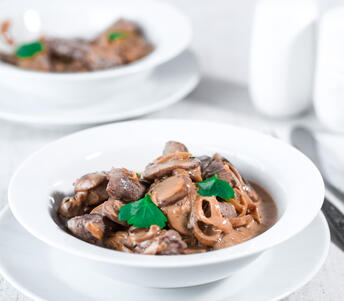 cooked beef strongaoff