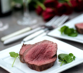 fillet steak cooked with bordelaise sauce