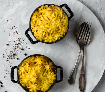 mutton masala shepherd's pie cooked