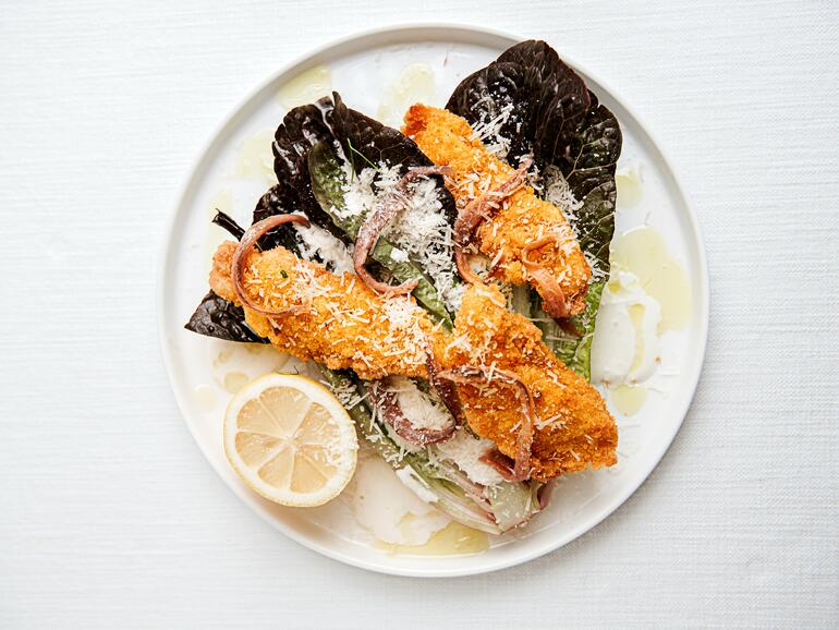 chicken goujon cooked