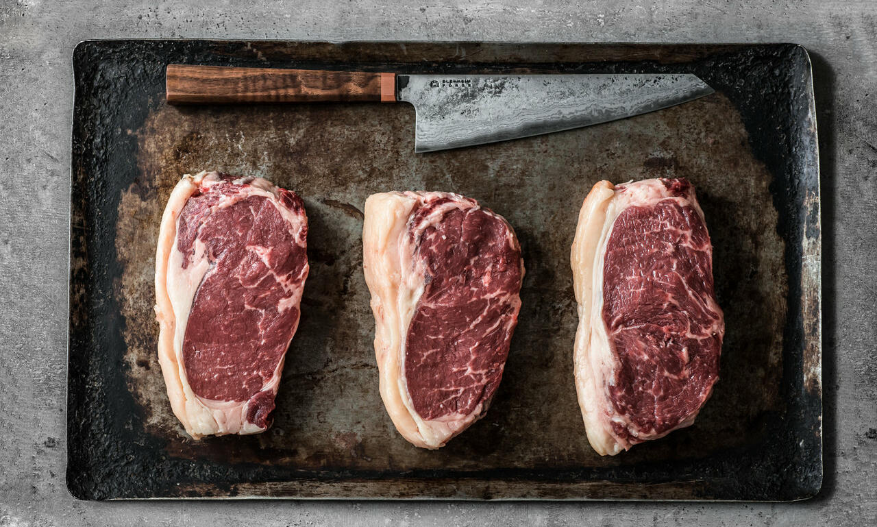 wing rib beef steak raw 