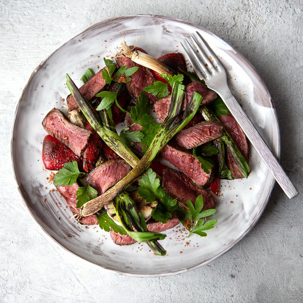 flat iron steak cooked 