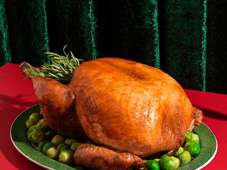 cooked brined turkey