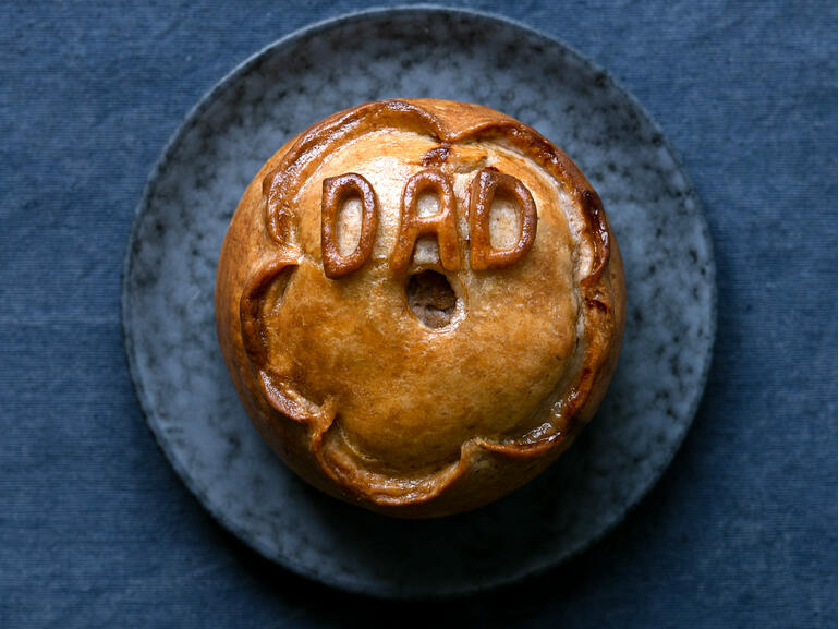 dad pork pie cooked