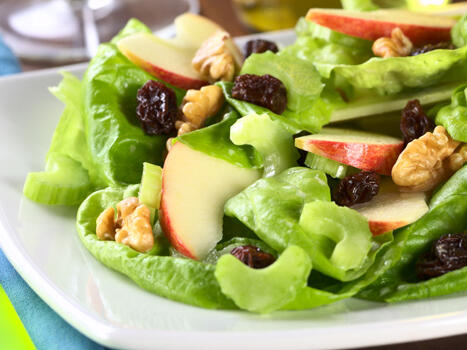 waldorf salad on platter