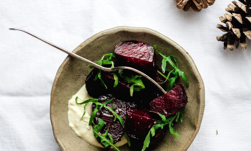 roasted beetroot with horseradish cream