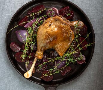 goose confit cooked
