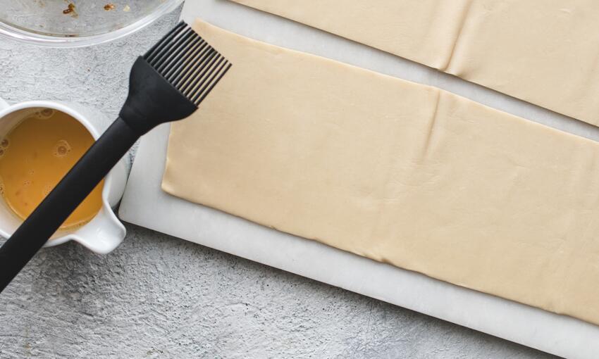 pastry layering on flat surface