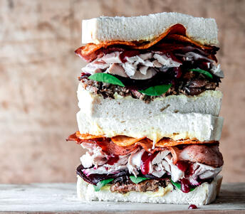 turkey sandwich cooked 