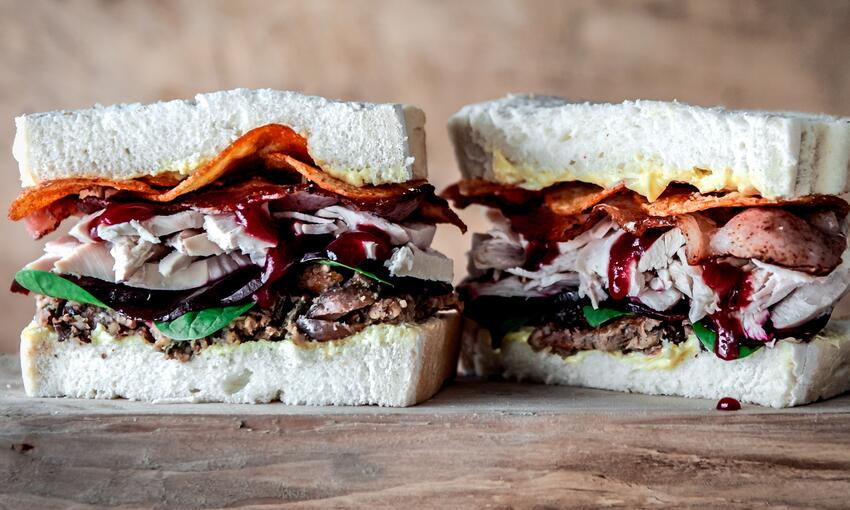 turkey sandwich cooked 