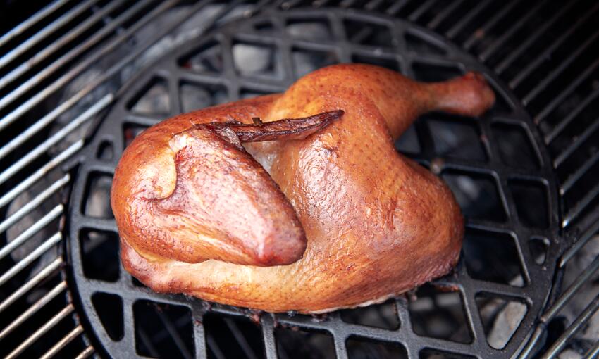 wood smoked chicken cooked