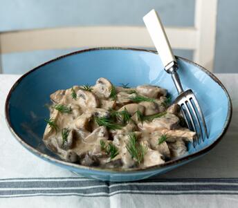 chicken stroganoff cooked