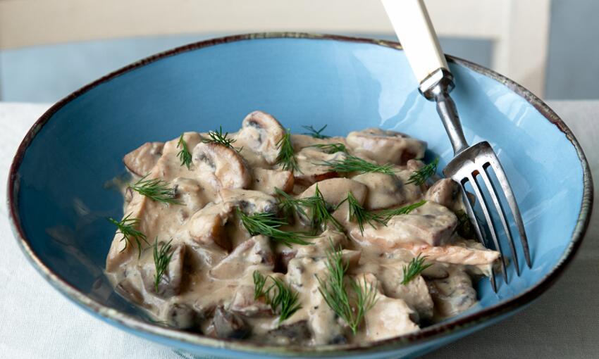 chicken stroganoff cooked