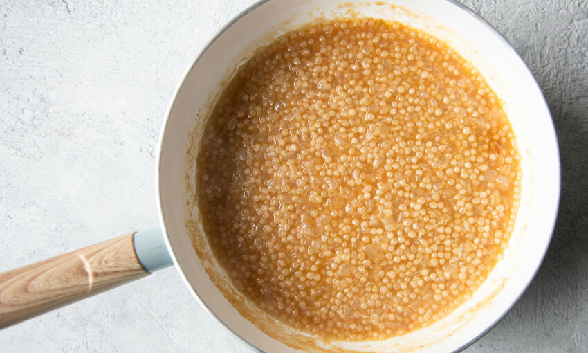 giant cous cous cooked 