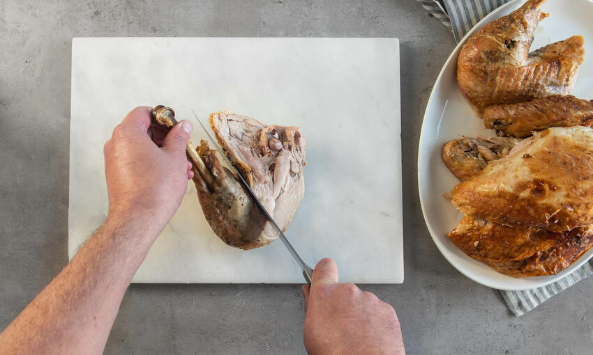 steps to carve a turkey 