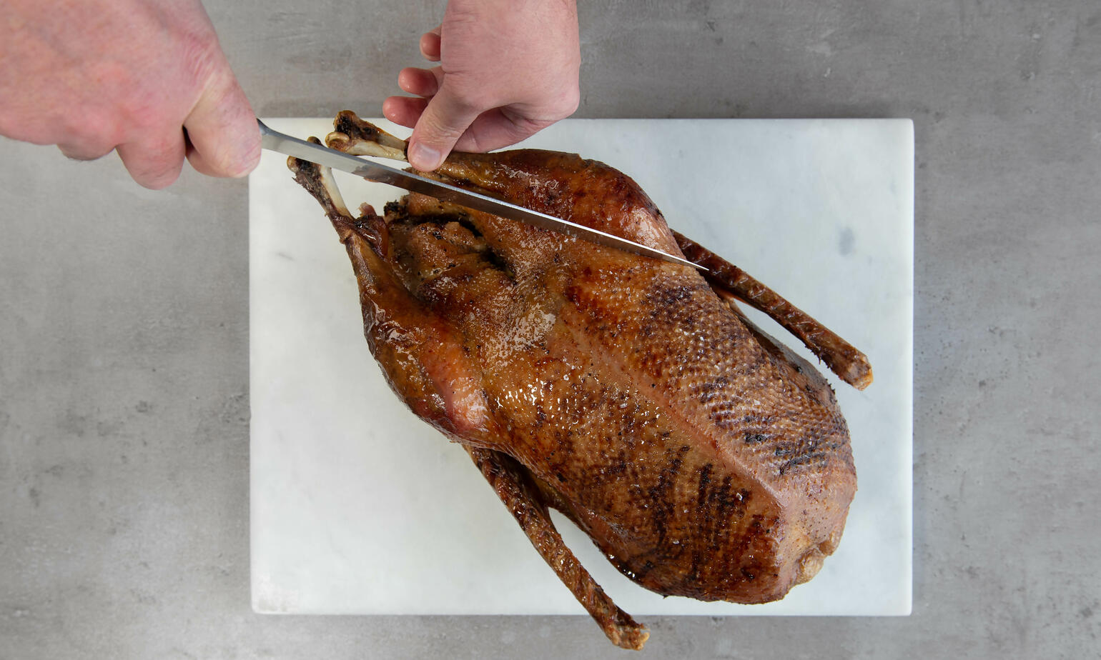 how to carve a whole roasted goose 