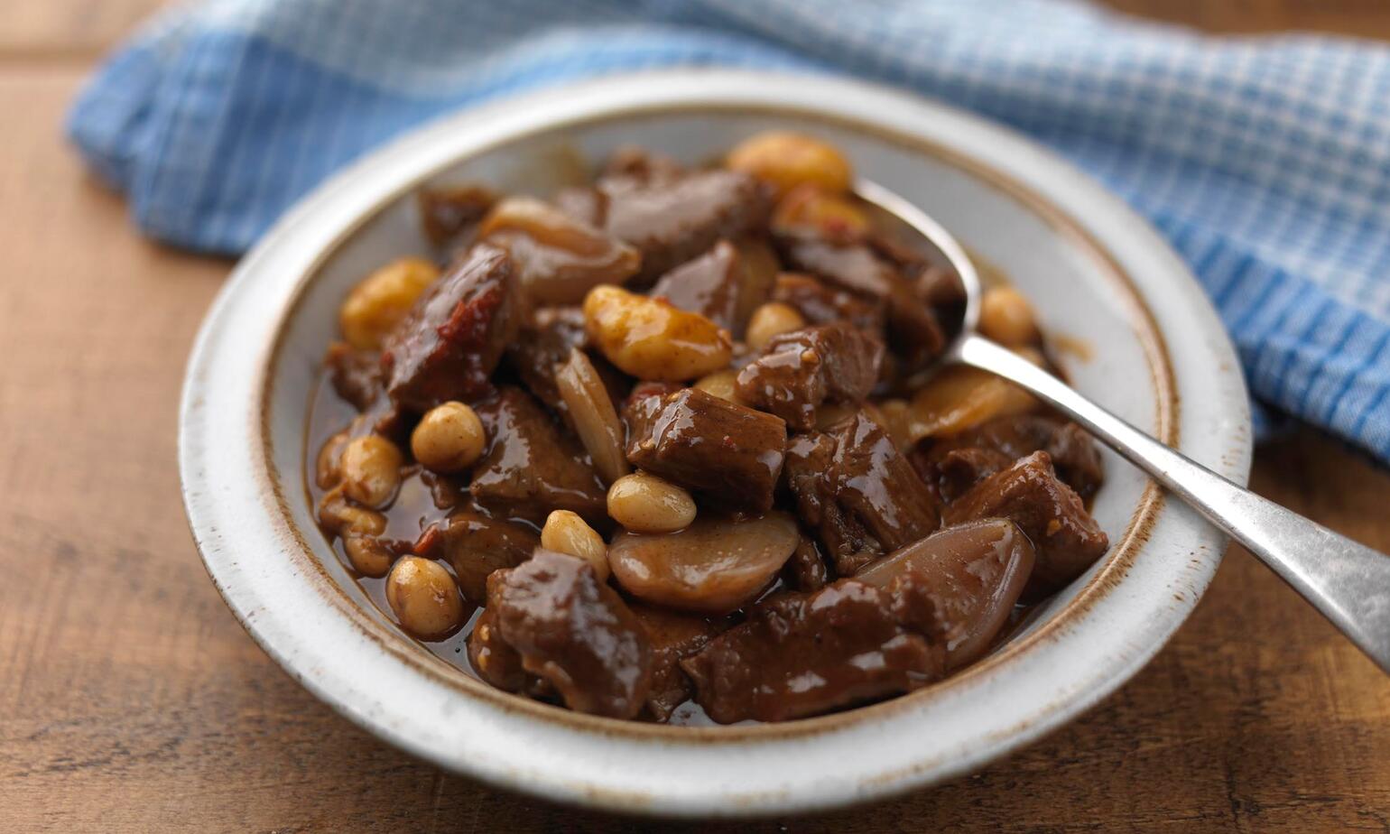 slow cooked diced lamb gnocci 