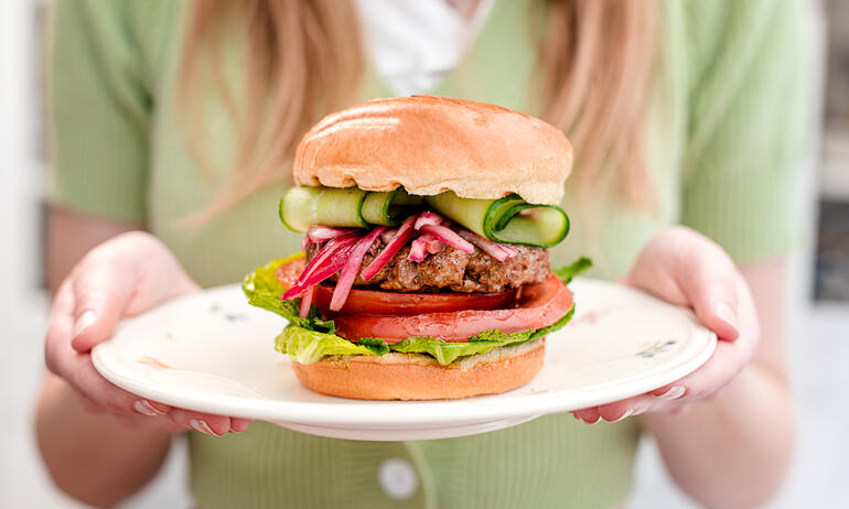 lamb burger for family picnic