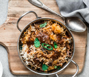 lamb biryani cooked