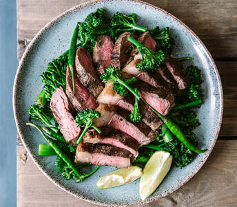 indian spiced rump steak cooked