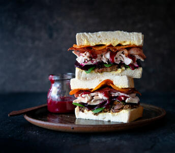 turkey sandwich cooked 