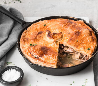 roast chicken pie cooked