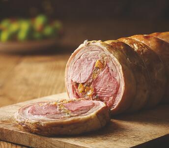 apricot stuffed lamb saddle