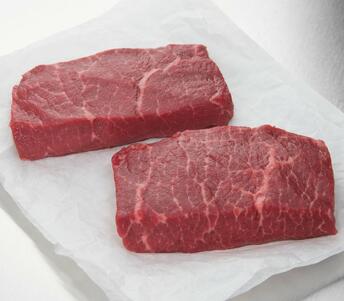beef flat iron raw