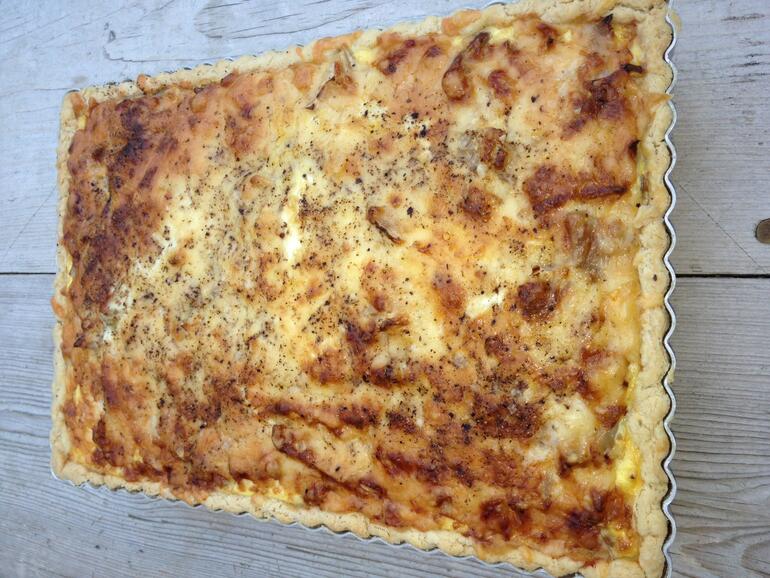 montgomery and onion tart 