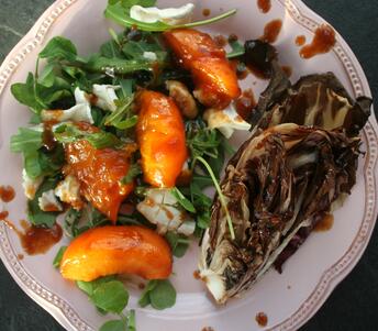 apricot and goat cheese salad 