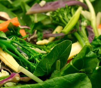 stir fried spring greens with ginger and chives 