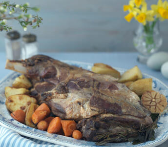 roast shoulder of lamb with honey & herbs