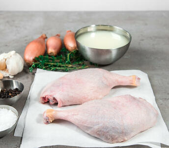 raw ingredients for goose leg pate