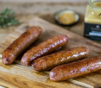 nidderdale classic pork sausages cooked