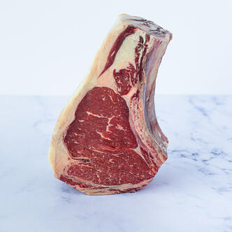 sirloin chop on marble background